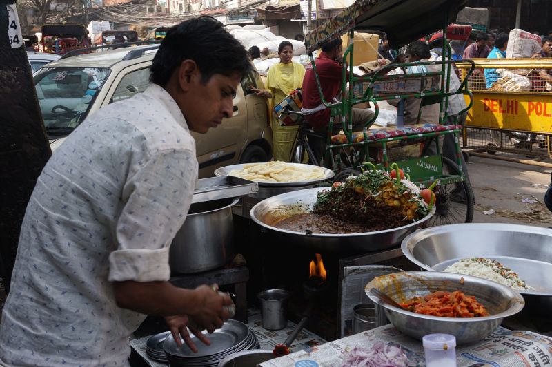 Street food in Old Delhi.